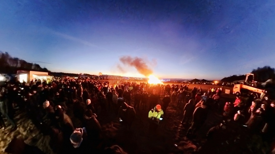 Mahnfeuer in Stadtallendorf